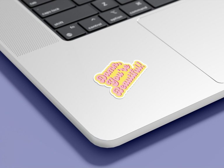 Damn You'Re Beautiful Laptop Decal On Macbook