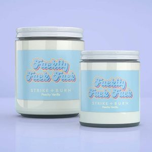 Fuckity Fuck Fuck Candle | Gag Gifts | Peach &Amp; Vanilla Bean