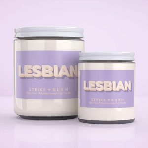 Lesbian Candle | Wlw Queer Pride Gift | Wild Plum, Fig &Amp; Vanilla