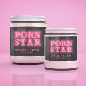 Porn Star Candle | Funny Gag Gifts | Amber &Amp; Leather